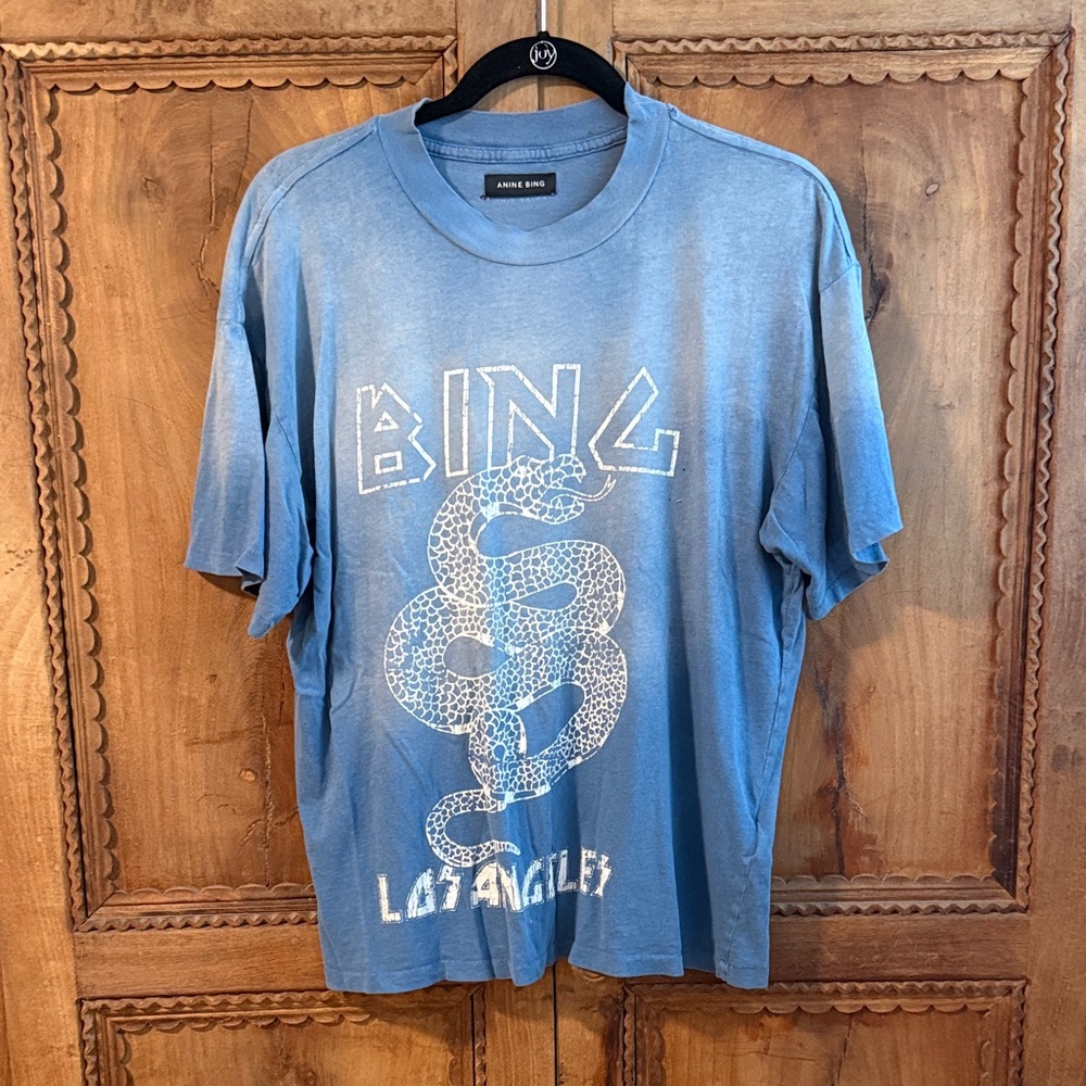 Anine Bing Blue Graphic Tee